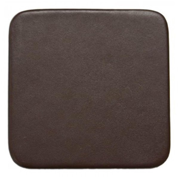 Dacasso Chocolate Brown Leatherette Square Coaster A3455 - main